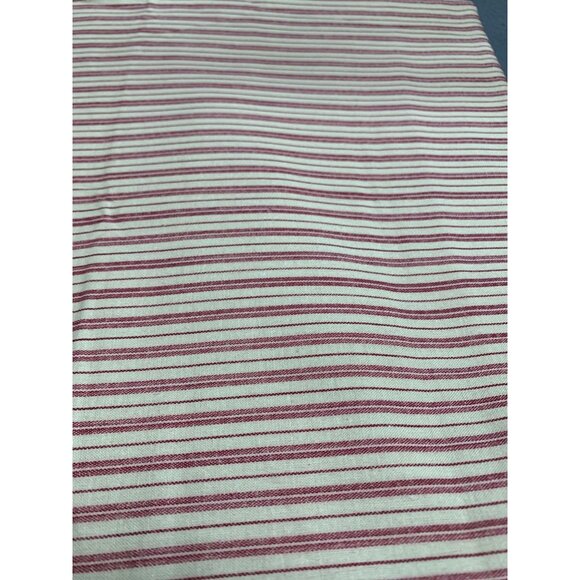 Red & Cream Striped Cotton Fabric 1 yard x 44" Wide - Picture 10 of 11